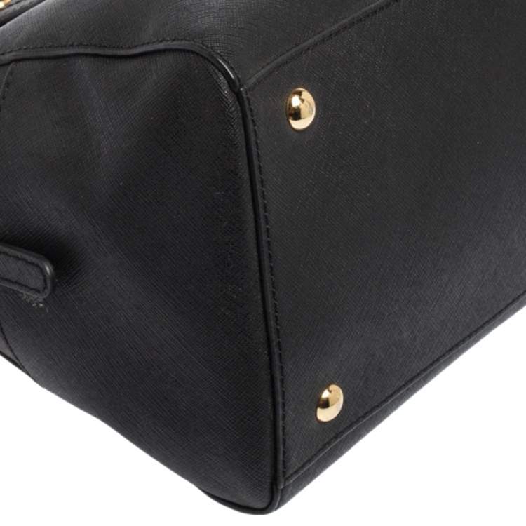 مملوكة مسبقًا MICHAEL Michael Kors Black Leather Dome Satchel