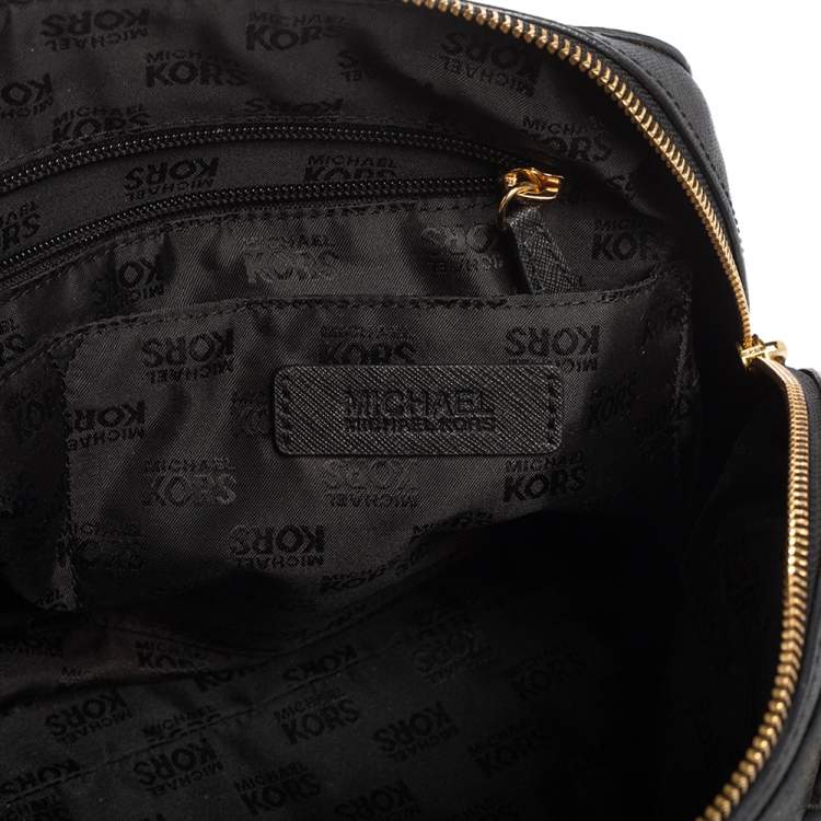 مملوكة مسبقًا MICHAEL Michael Kors Black Leather Dome Satchel