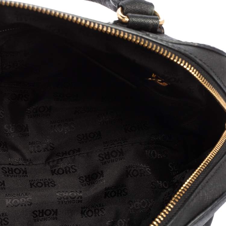 مملوكة مسبقًا MICHAEL Michael Kors Black Leather Dome Satchel