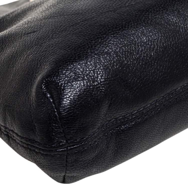 Pre Owned MICHAEL Michael Kors Black Grained Leather Berkley Clutch