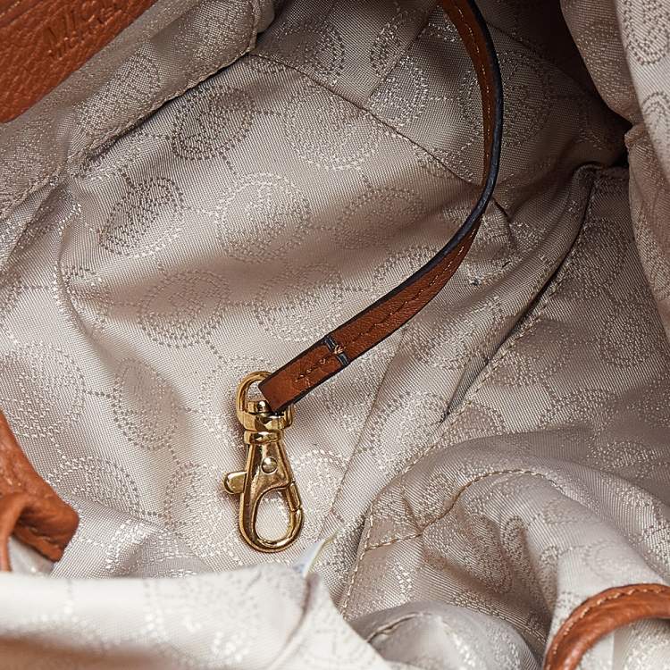 Pre Owned MICHAEL Michael Kors Brown Leather Brooke Shoulder Bag