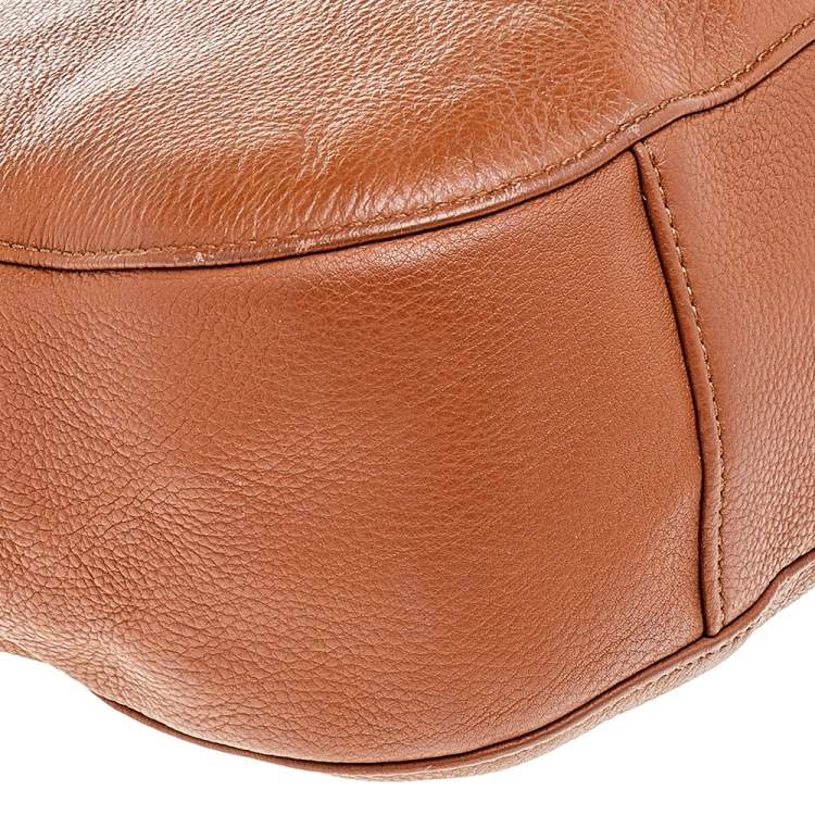 Pre Owned MICHAEL Michael Kors Brown Leather Brooke Shoulder Bag