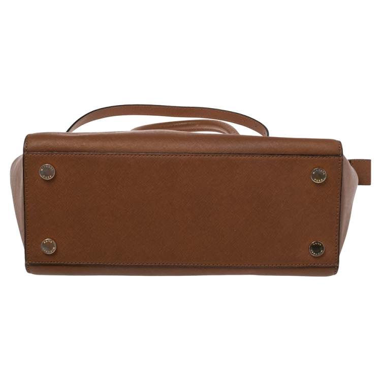 Pre Owned MICHAEL Michael Kors Brown Leather Large Selma Satchel