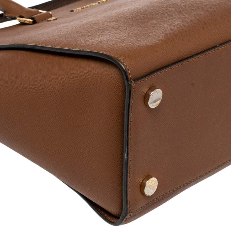 Pre Owned MICHAEL Michael Kors Brown Leather Large Selma Satchel