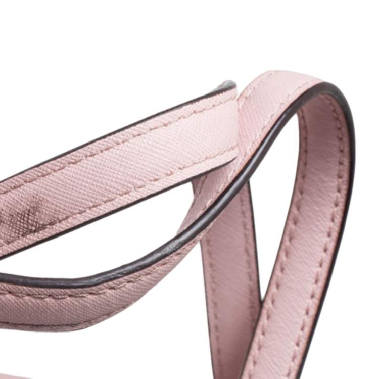 Pre Owned MICHAEL Michael Kors Pink Leather Jet Set Snap Pocket Tote