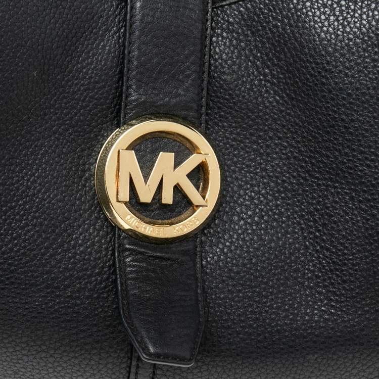 Pre Owned MICHAEL Michael Kors Black Leather Hudson Hobo 