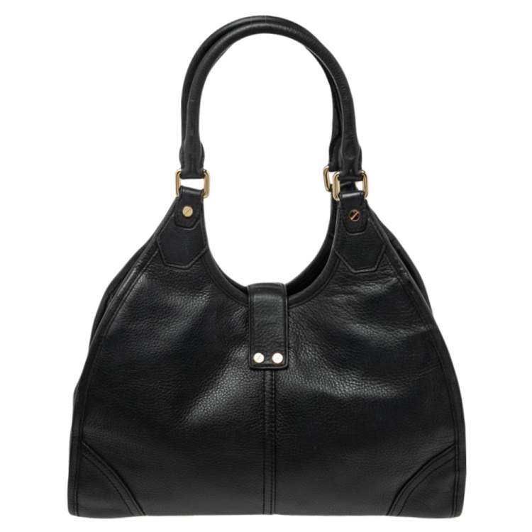 Pre Owned MICHAEL Michael Kors Black Leather Hudson Hobo 