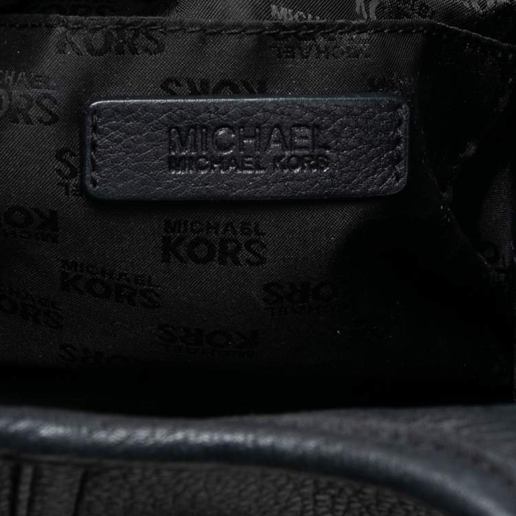 Pre Owned MICHAEL Michael Kors Black Leather Hudson Hobo 
