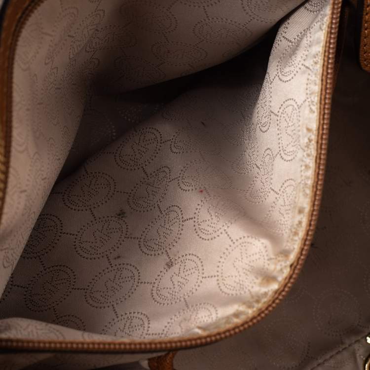 Pre Owned MICHAEL Michael Kors Brown Saffiano Leather Large Selma Tote
