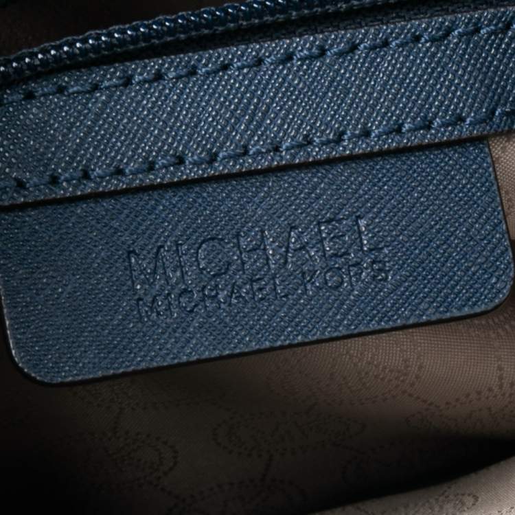 Pre Owned MICHAEL Michael Kors Navy Blue Saffiano Leather Dillon Tote
