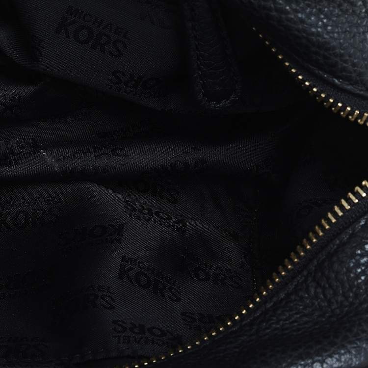 Pre Owned MICHAEL Michael Kors Black Leather Bedford Tassel Duffel Bag