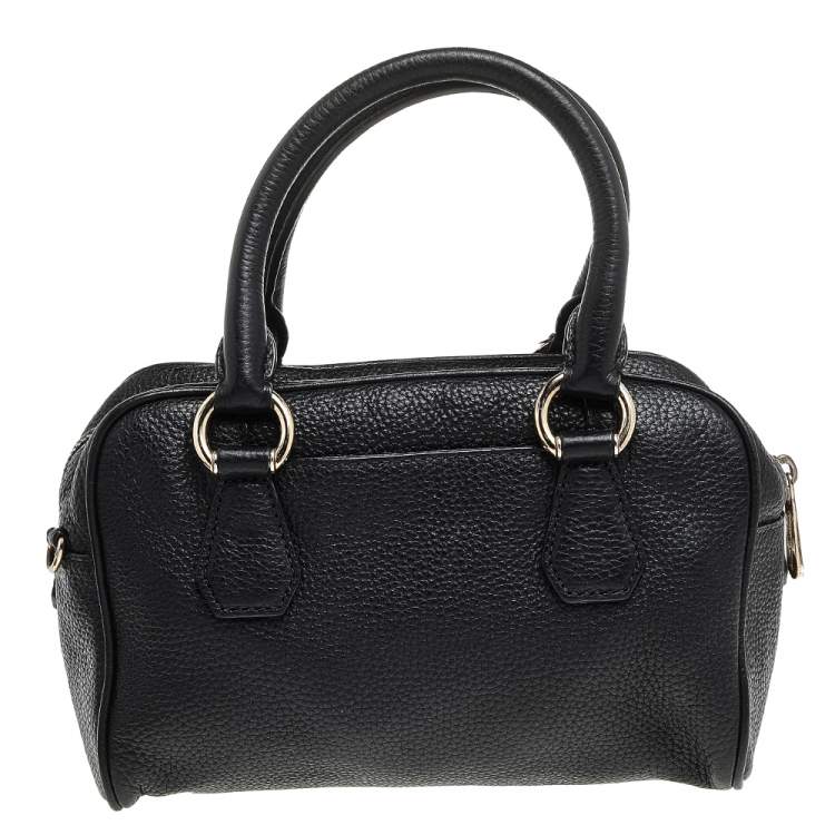 Pre Owned MICHAEL Michael Kors Black Leather Bedford Tassel Duffel Bag