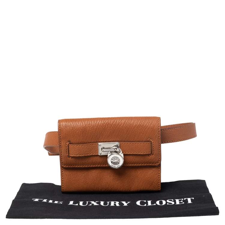Pre Owned MICHAEL Michael Kors Tan Leather Hamilton Belt Bag 