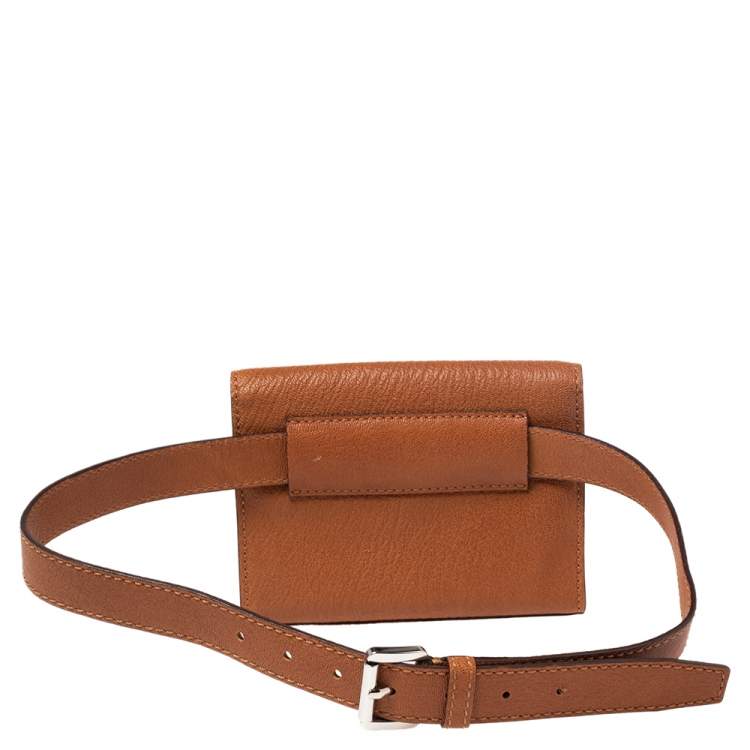 Pre Owned MICHAEL Michael Kors Tan Leather Hamilton Belt Bag 