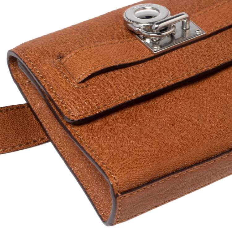 Pre Owned MICHAEL Michael Kors Tan Leather Hamilton Belt Bag 