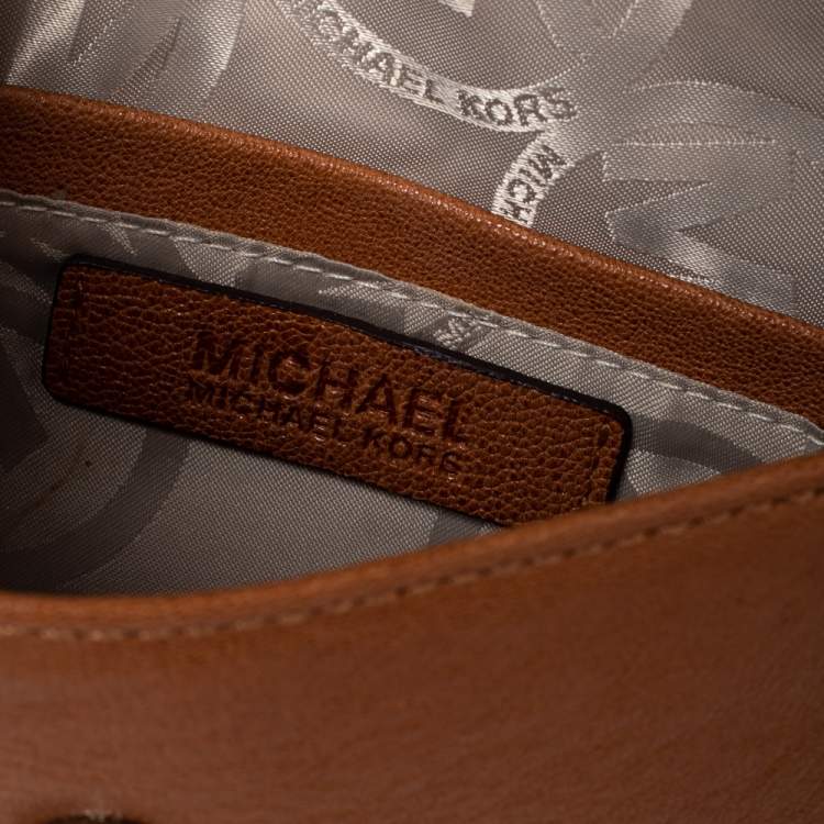 Pre Owned MICHAEL Michael Kors Tan Leather Hamilton Belt Bag 