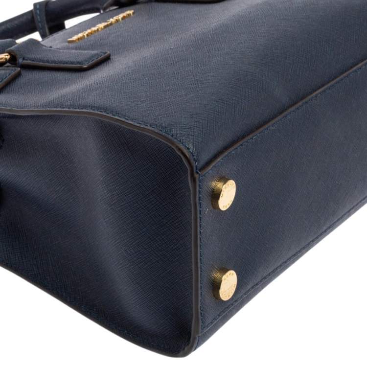 Pre Owned MICHAEL Michael Kors Blue Leather Small Dillon Tote