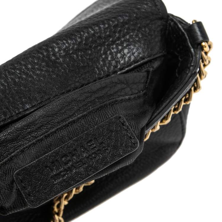 مملوكة مسبقًا Michael Michael Kors Black Leather Fulton Crossbody Bag