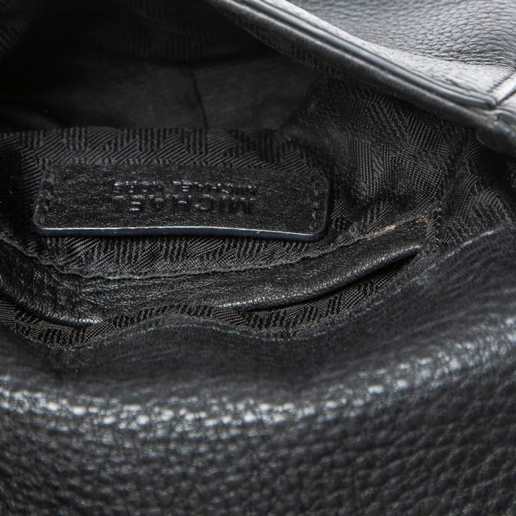 مملوكة مسبقًا Michael Michael Kors Black Leather Fulton Crossbody Bag
