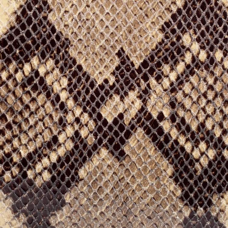 Pre Owned MICHAEL Michael Kors Grey Snakeskin Embossed Leather Berkley Clutch