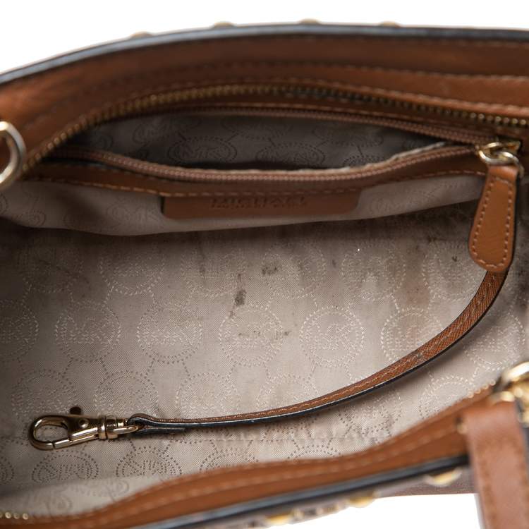 مملوكة مسبقًا MICHAEL Michael Kors Tan Leather Small Selma Crossbody Bag