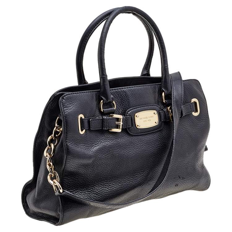 Pre Owned MICHAEL Michael Kors Black Leather Shoulder Bag