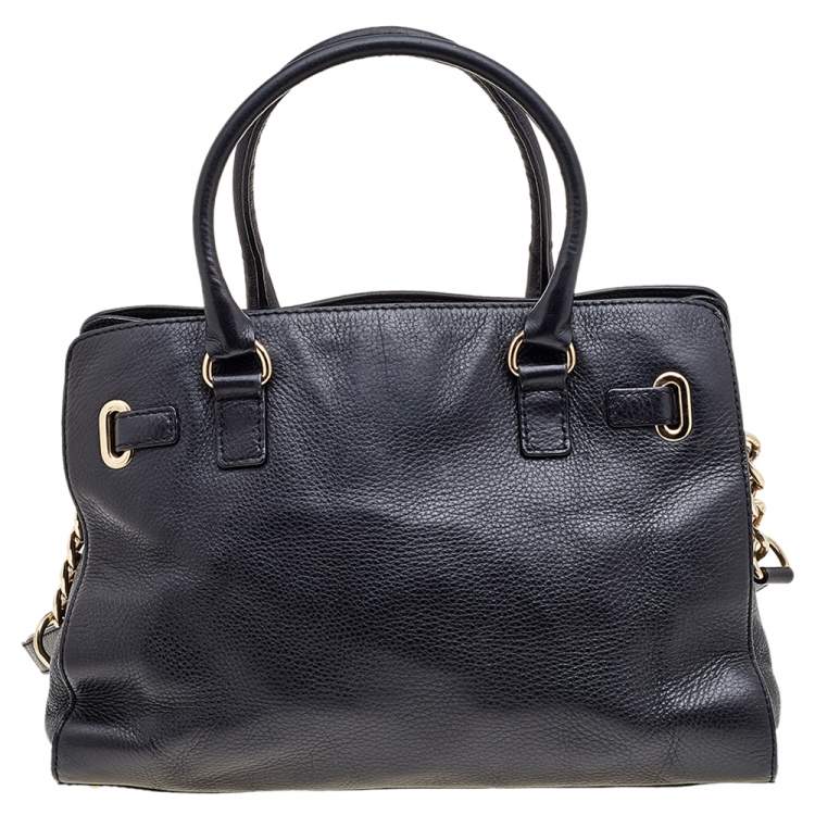 Pre Owned MICHAEL Michael Kors Black Leather Shoulder Bag