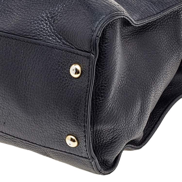 Pre Owned MICHAEL Michael Kors Black Leather Shoulder Bag