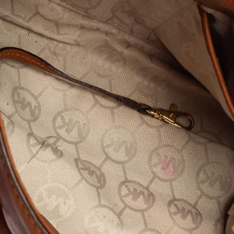 Pre Owned MICHAEL Michael Kors Tan Leather East/West Hamilton Tote