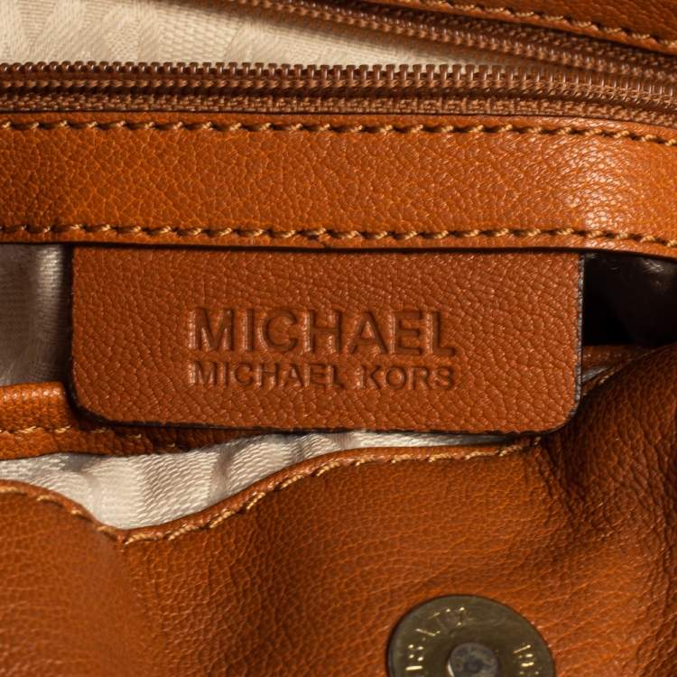 Pre Owned MICHAEL Michael Kors Tan Leather East/West Hamilton Tote