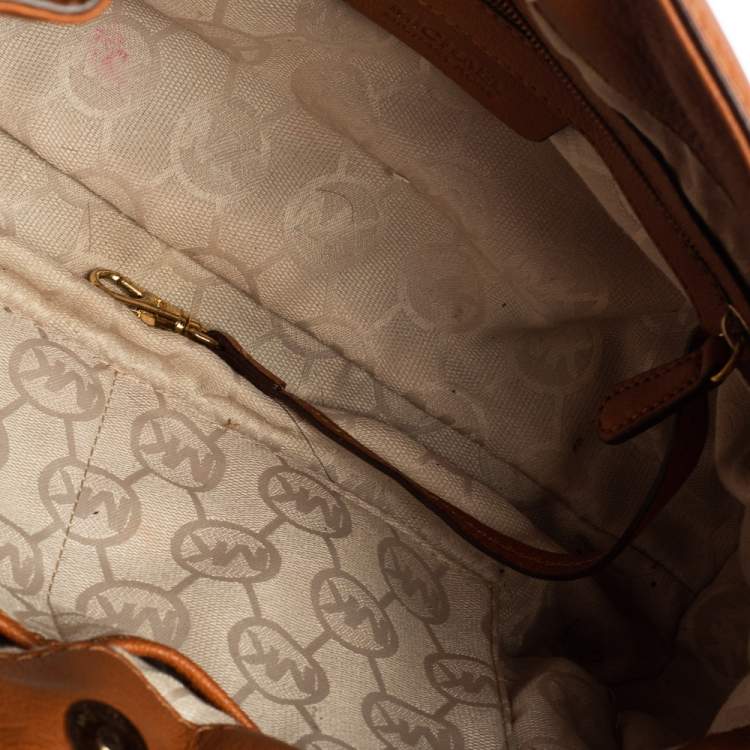 Pre Owned MICHAEL Michael Kors Tan Leather East/West Hamilton Tote