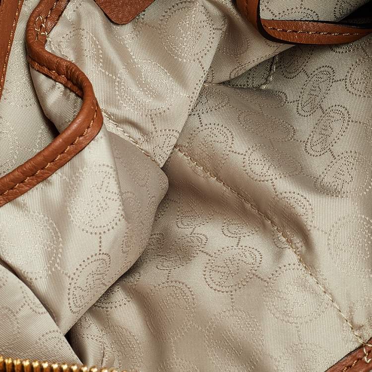 مملوكة مسبقًا MICHAEL Michael Kors Brown Grained Leather Satchel