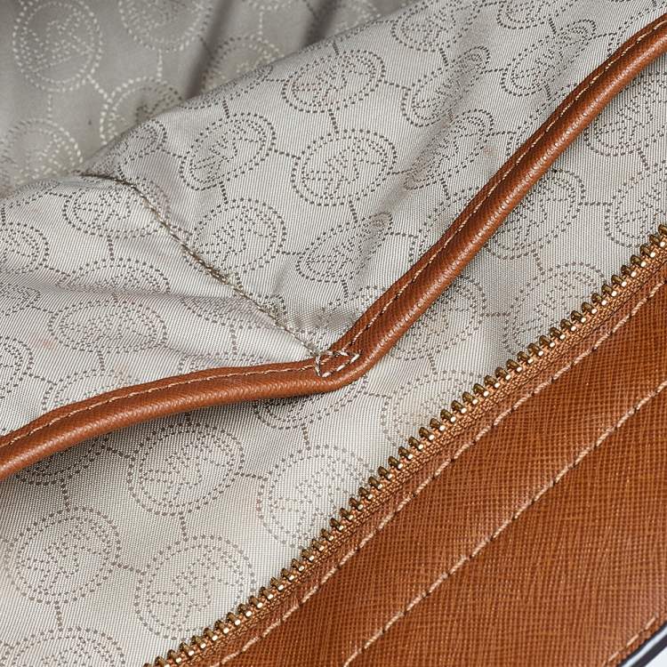 Pre Owned MICHAEL Michael Kors Brown Leather Large Selma Satchel
