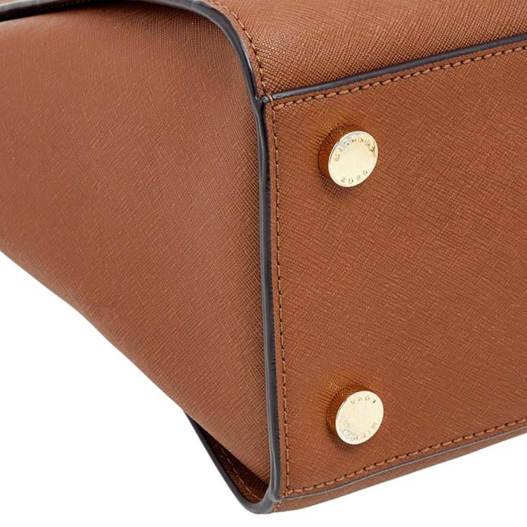 Pre Owned MICHAEL Michael Kors Brown Leather Large Selma Satchel