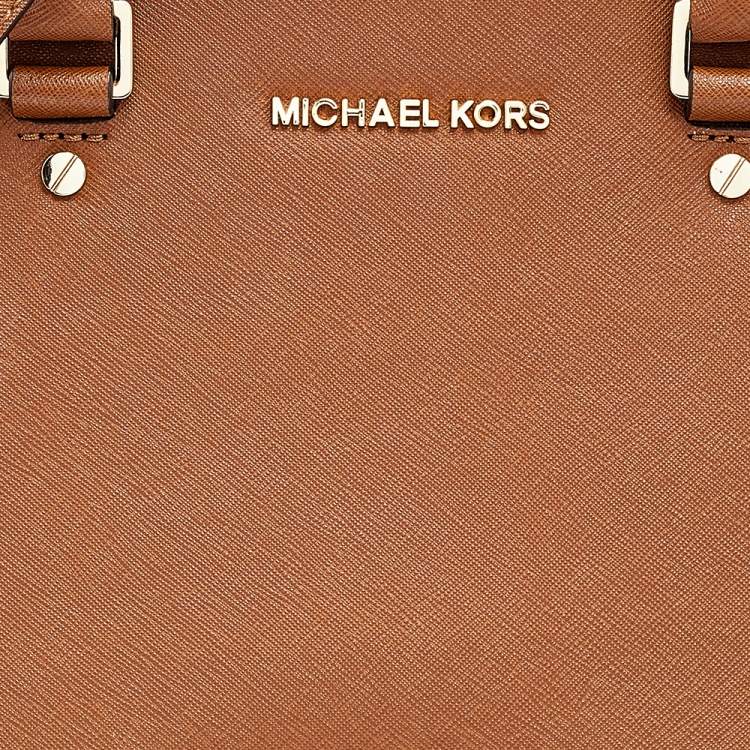 Pre Owned MICHAEL Michael Kors Brown Leather Large Selma Satchel