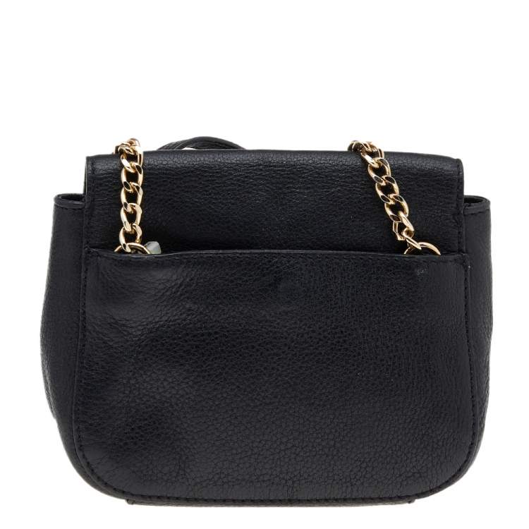 Pre Owned MICHAEL Michael Kors Black Leather Fulton Crossbody Bag