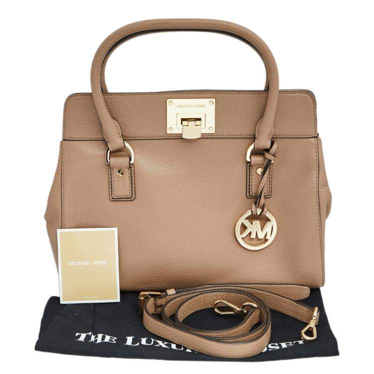 مملوكة مسبقًا MICHAEL Michael Kors Beige Leather Astrid Satchel