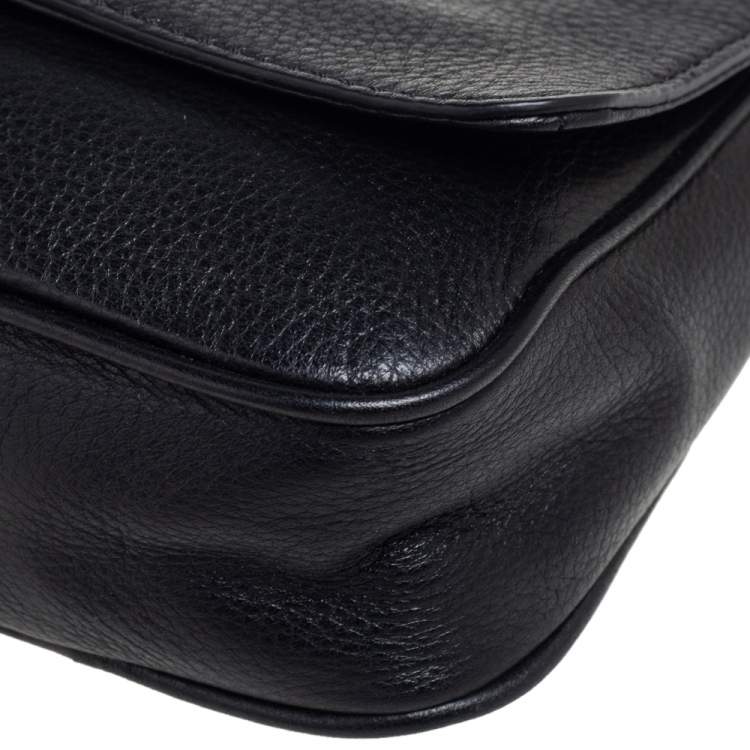 Pre Owned MICHAEL Michael Kors Black Leather Jet Set Chain Shoulder Bag