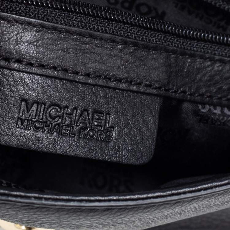 Pre Owned MICHAEL Michael Kors Black Leather Jet Set Chain Shoulder Bag