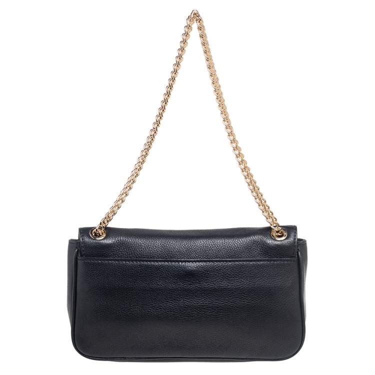 Pre Owned MICHAEL Michael Kors Black Leather Jet Set Chain Shoulder Bag