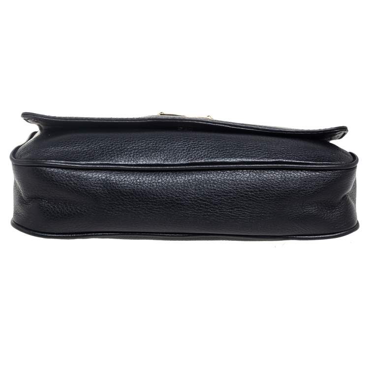 Pre Owned MICHAEL Michael Kors Black Leather Jet Set Chain Shoulder Bag