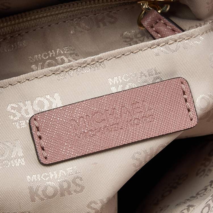Pre Owned Michael Michael Kors Old Rose Leather Cindy Dome Satchel 