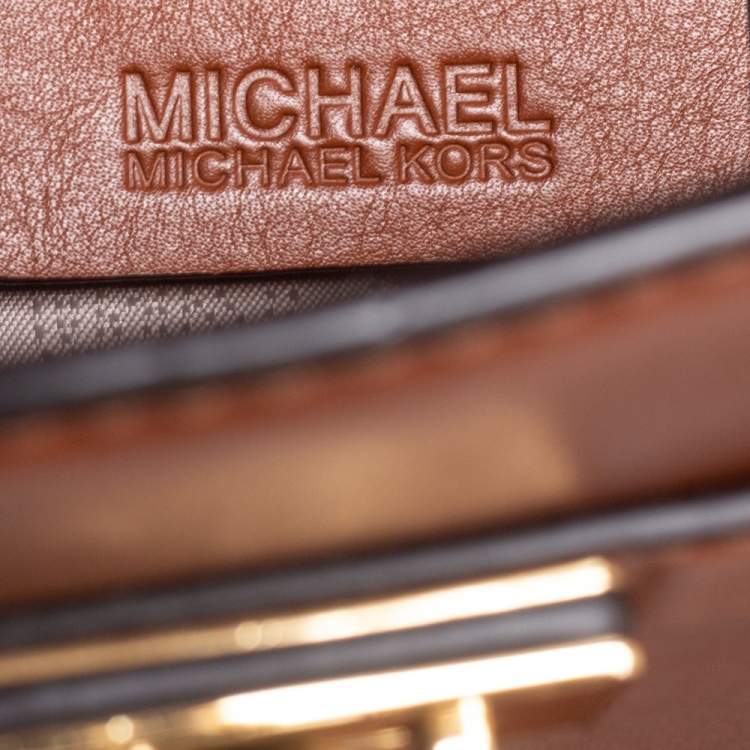 Pre Owned MICHAEL Michael Kors Tan Leather East/West Hamilton Tote
