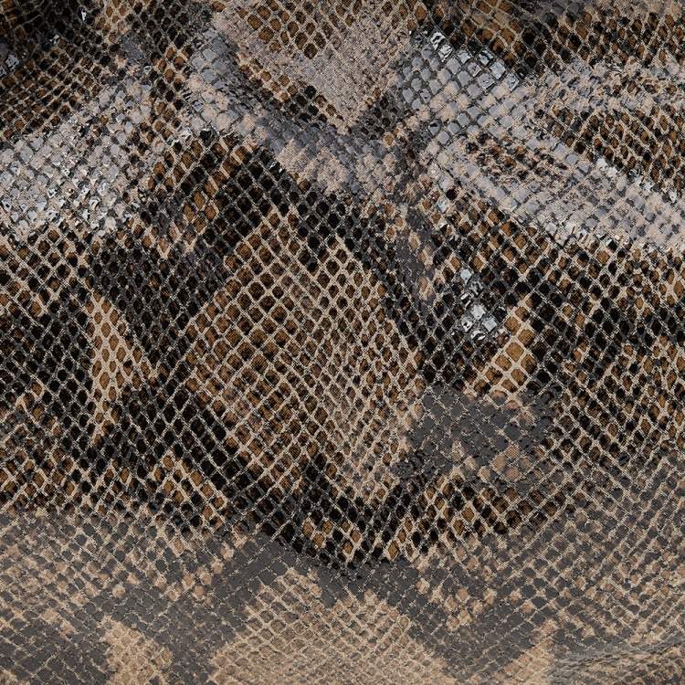 Pre Owned MICHAEL Michael Kors Brown Python Embossed Leather Hobo