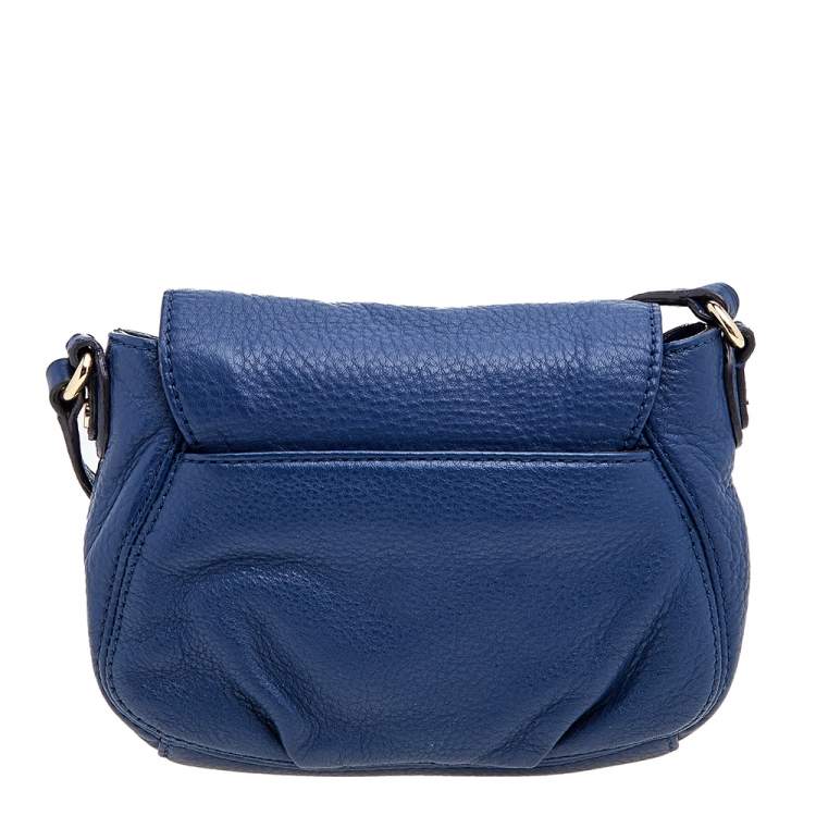 مملوكة مسبقًا Michael Michael Kors Blue Leather Jet Set Crossbody Flap Bag