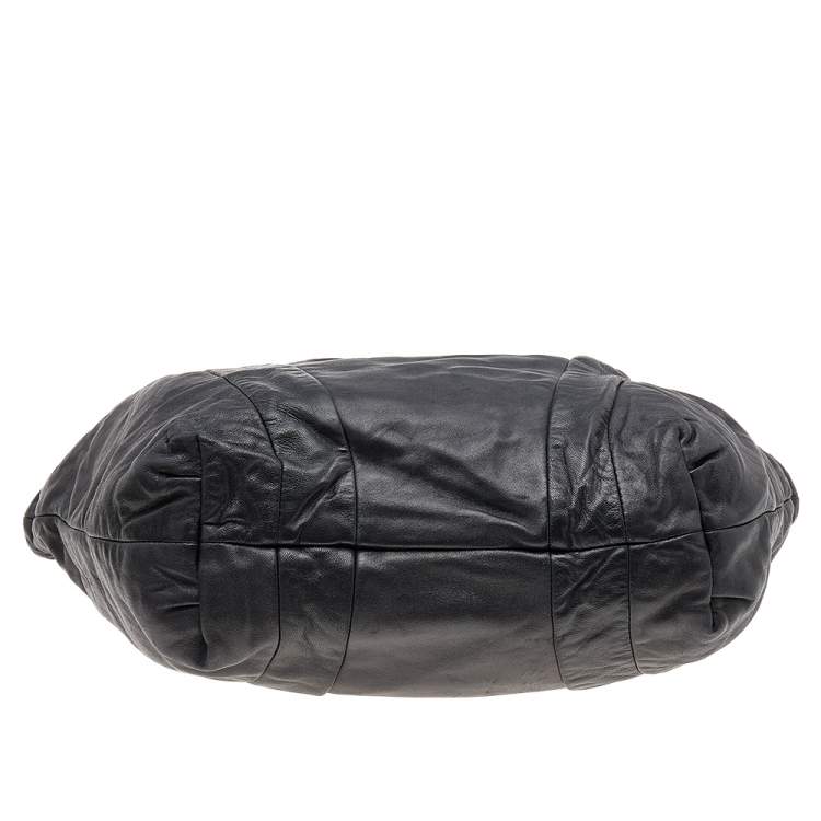 Pre Owned MICHAEL Michael Kors Black Soft Leather Hobo