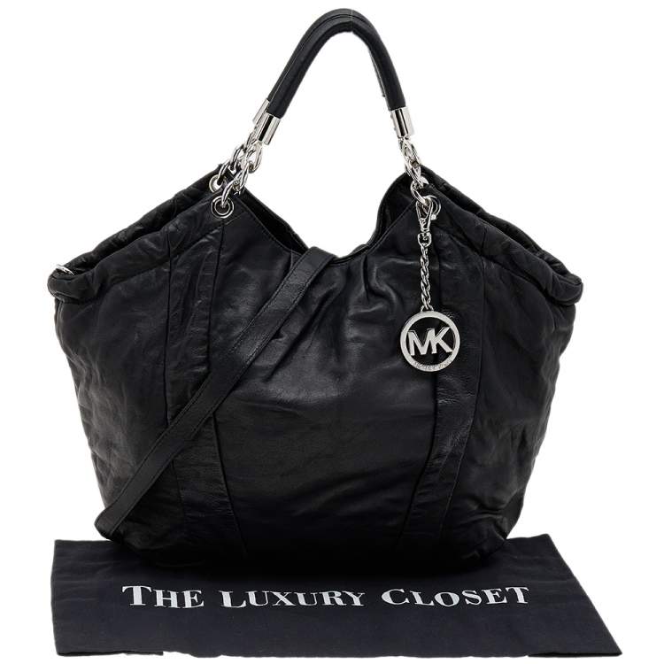 Pre Owned MICHAEL Michael Kors Black Soft Leather Hobo