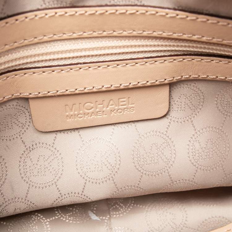 Pre Owned MICHAEL Michael Kors Brown Signature Coated Canvas Shoulder Bag