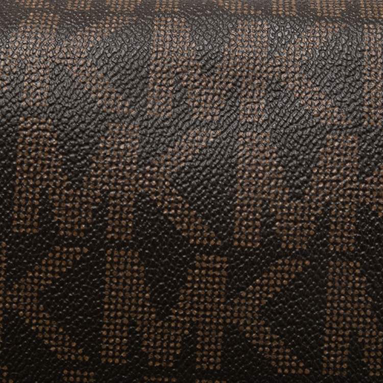 Pre Owned MICHAEL Michael Kors Brown Signature Coated Canvas Shoulder Bag