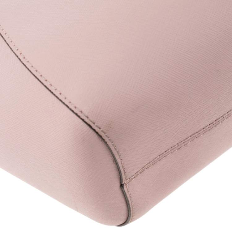 Pre Owned MICHAEL Michael Kors Pink Saffiano Leather Jet Set Travel Chain Tote